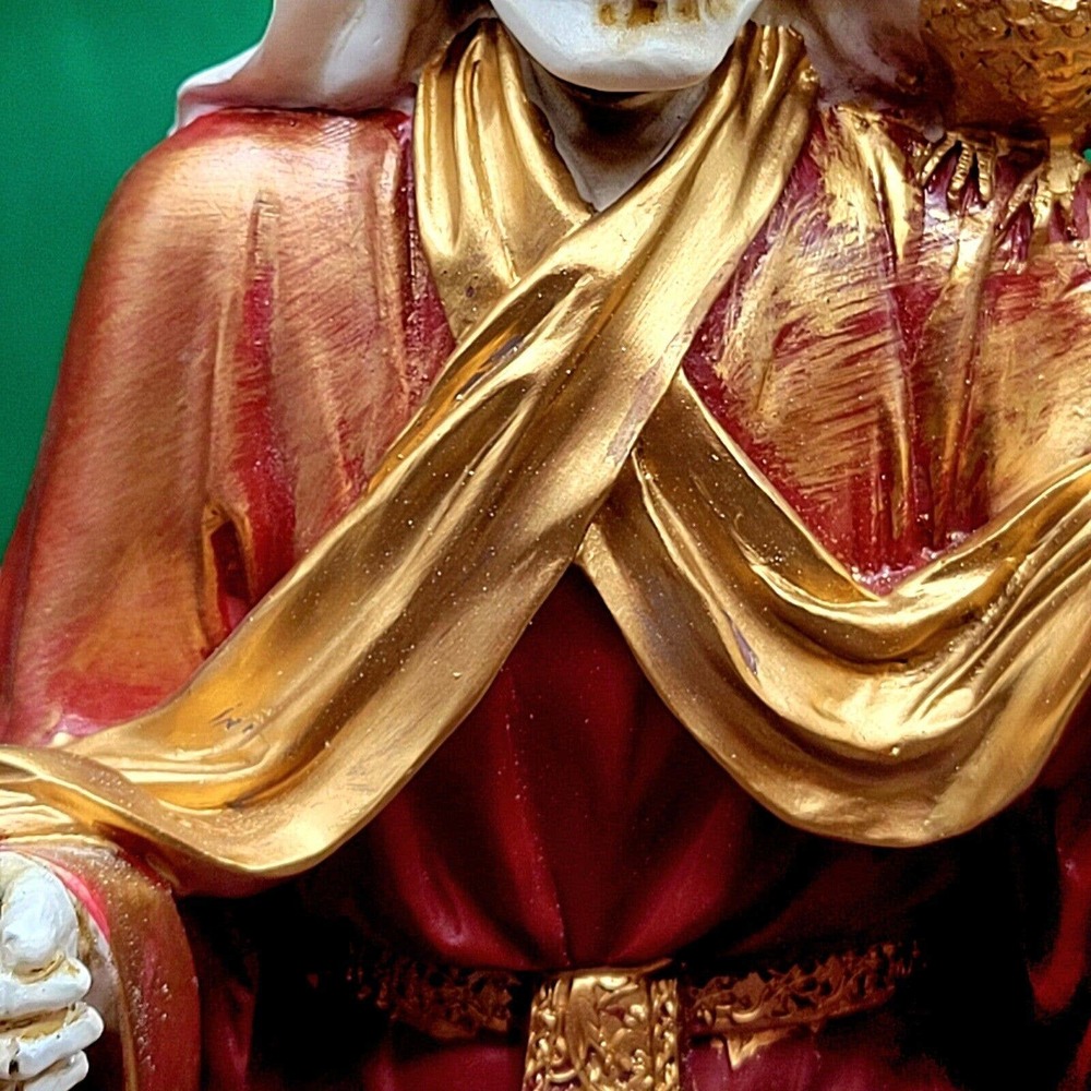 SANTA MUERTE 7 color Statue 12", 7 color Candle Fixed & incense Altar Bundle - Picture 14 of 16